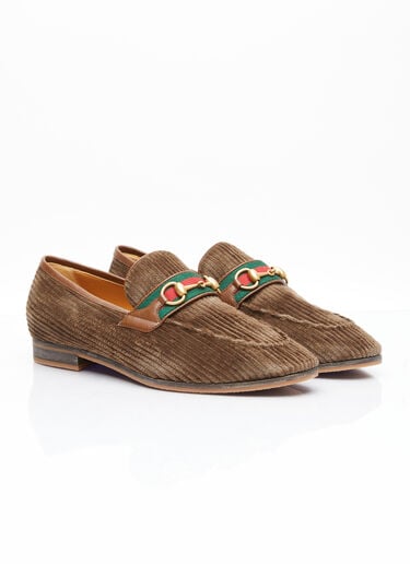 Horsebit Corduroy Loafers Gucci Horsebit Corduroy Loafers Brown guc0154023