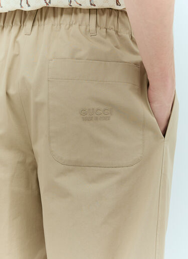 ヘビーコットンポプリンパンツ Gucci ヘビーコットンポプリンパンツ ベージュ guc0155037