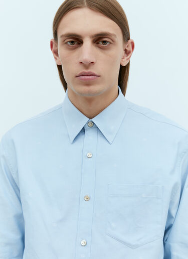 GG Jacquard Cotton Shirt Gucci GG Jacquard Cotton Shirt Blue guc0155042