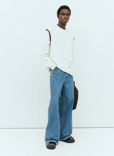 Gucci Web Long Sleeve T-Shirt White guc0155053
