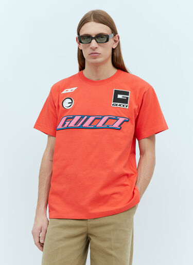 Gucci Logo Emblems T-Shirt Red guc0155061