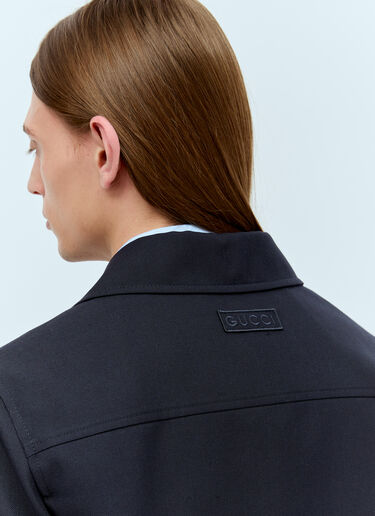 Wool-Blend Twill Jacket Gucci Wool-Blend Twill Jacket Navy guc0155066