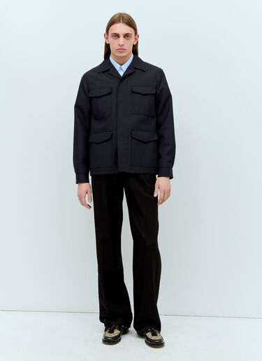 Wool-Blend Twill Jacket Gucci Wool-Blend Twill Jacket Navy guc0155066