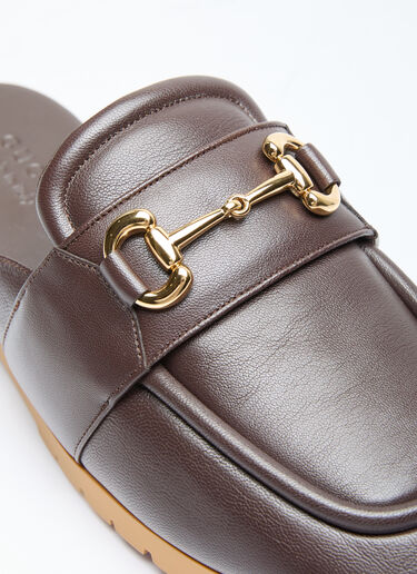 马衔扣穆勒鞋 Gucci 马衔扣穆勒鞋 棕色 guc0155074
