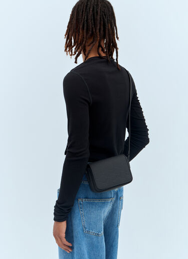 GG Rubber-Effect Shoulder Bag Gucci GG Rubber-Effect Shoulder Bag Black guc0157081