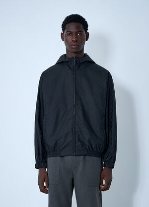 Gucci GG Nylon Zip-Up Jacket Black guc0161005