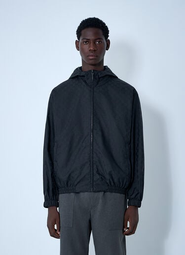 Gucci GG Nylon Zip-Up Jacket Black guc0161005