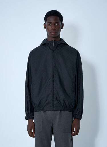 GG Nylon Zip-Up Jacket Gucci GG Nylon Zip-Up Jacket Black guc0161005