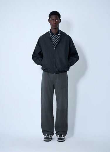 Gucci GG Nylon Zip-Up Jacket Black guc0161005