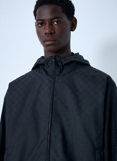 GG Nylon Zip-Up Jacket Gucci GG Nylon Zip-Up Jacket Black guc0161005