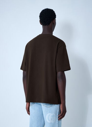Logo Motif T-Shirt Gucci Logo Motif T-Shirt Brown guc0161020