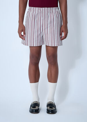 Gucci Striped Logo Motif Shorts White guc0161023
