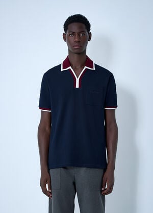 Gucci Logo Motif Polo Shirt Navy guc0161025