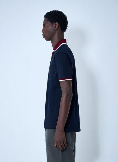 Logo Motif Polo Shirt Gucci Logo Motif Polo Shirt Navy guc0161025