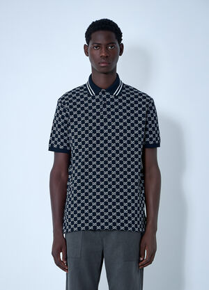 Gucci Interlocking G Polo Shirt Navy guc0161037