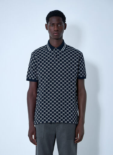 Gucci Interlocking G Polo Shirt Navy guc0161037