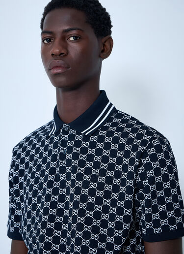 Gucci Interlocking G Polo Shirt Navy guc0161037