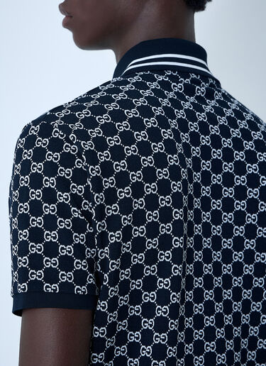 Gucci Interlocking G Polo Shirt Navy guc0161037