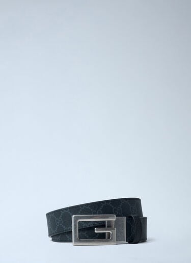 Gucci Interlocking G Leather Belt Black guc0161076
