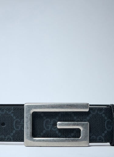 Gucci Interlocking G Leather Belt Black guc0161076