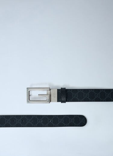 Gucci Interlocking G Leather Belt Black guc0161076