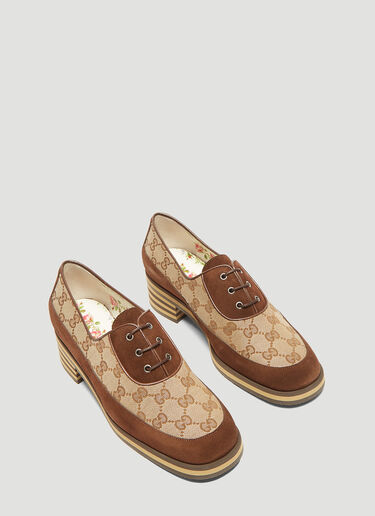 Gucci Canvas GG Heeled Pump Brown guc0232084