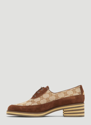 Canvas GG Heeled Pump Gucci Canvas GG Heeled Pump Brown guc0232084