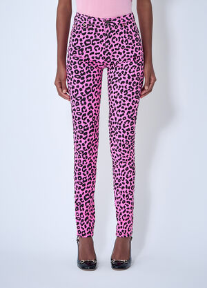 Gucci Leopard Print Jeans Pink guc0235073