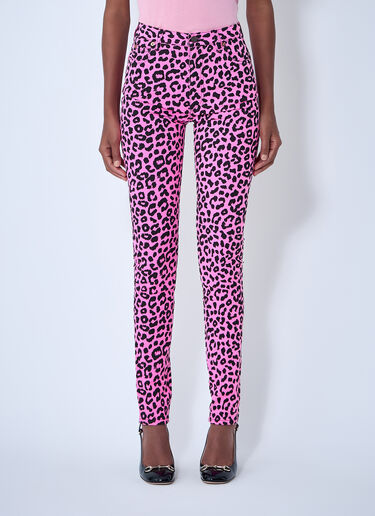 Leopard Print Jeans Gucci Leopard Print Jeans Pink guc0235073
