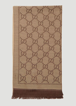 Gucci GG Print Scarf Brown guc0237071