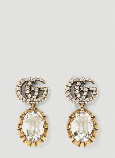 Gucci GG Embellished Earrings Black guc0241102