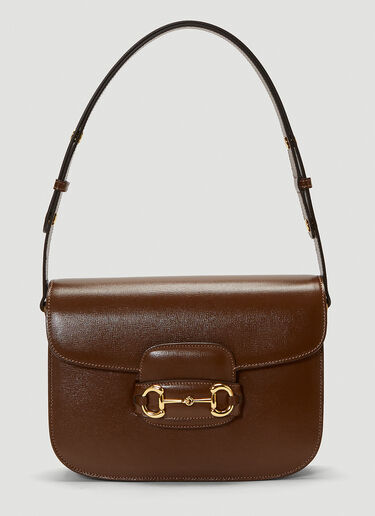 Gucci Small Horsebit 1955 Shoulder Bag Brown guc0243094
