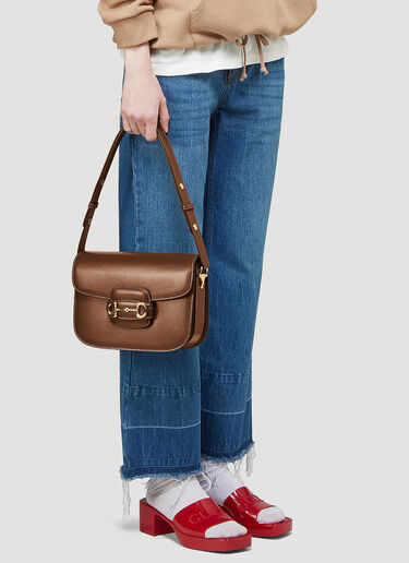 Gucci Small Horsebit 1955 Shoulder Bag Brown guc0243094