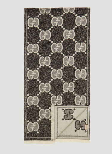 Gucci GG 提花围巾 黑 guc0245224