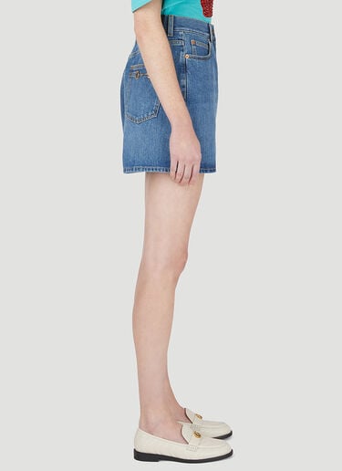 Horsebit Denim Shorts Gucci Horsebit Denim Shorts Blue guc0247009