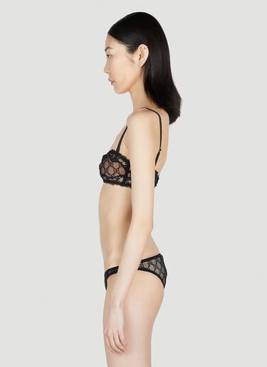 GG Embroidered Tulle Bra Gucci GG Embroidered Tulle Bra Black guc0247095