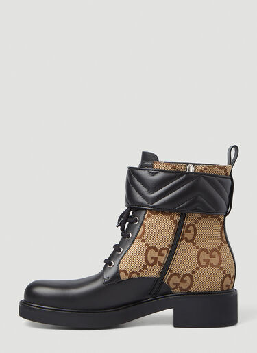 Gucci [마몬트] 커프 로고 자카드 부츠 블랙 guc0247110