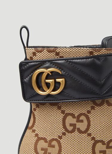 Gucci [마몬트] 커프 로고 자카드 부츠 블랙 guc0247110