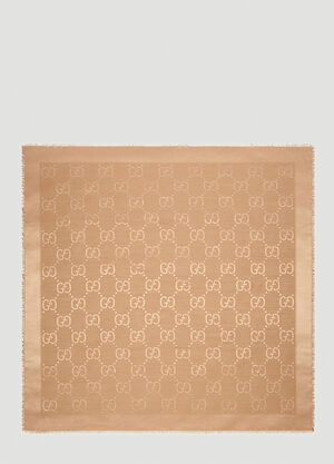 Gucci GG Jacquard Scarf Brown guc0247277