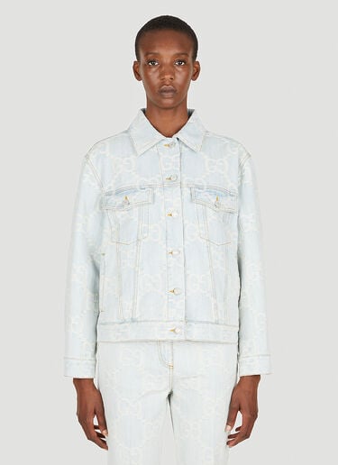 Maxi GG Denim Jacket Gucci Maxi GG Denim Jacket Light Blue guc0250073