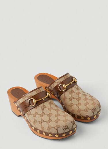 GG Jacquard Clogs Gucci GG Jacquard Clogs Beige guc0250093