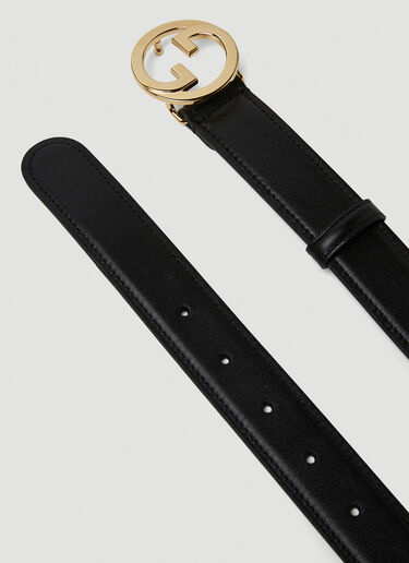 Gucci 뉴 블론디 GG 로고 플라크 벨트 블랙 guc0250210