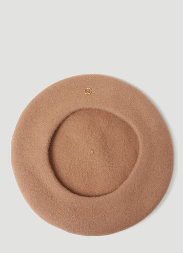 Wool Felt Beret Gucci Wool Felt Beret Beige guc0251014