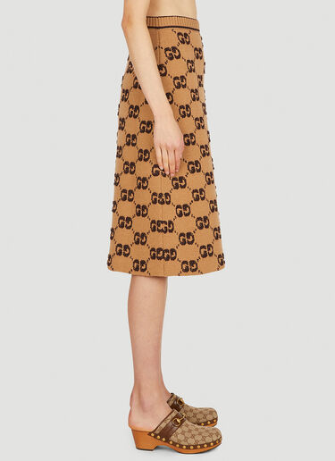 Gucci 로고 자카드 스커트 카멜 guc0251036