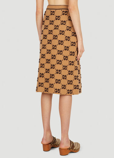 로고 자카드 스커트 Gucci 로고 자카드 스커트 카멜 guc0251036