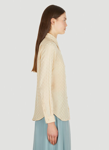 Logo Jacquard Shirt Gucci Logo Jacquard Shirt Beige guc0251067