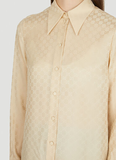 Logo Jacquard Shirt Gucci Logo Jacquard Shirt Beige guc0251067