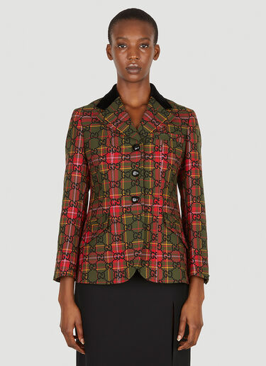 GG Tartan Blazer Gucci GG Tartan Blazer Multicolour guc0251069