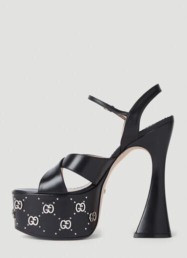 Interlocking G Stud Platform Sandals Gucci Interlocking G Stud Platform Sandals Black guc0251160