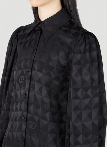 Geometric GG Crêpe Shirt Gucci Geometric GG Crêpe Shirt Black guc0251181